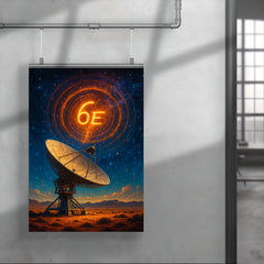 The Wow signal over radio telescope desert poster 4