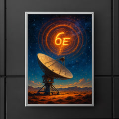 The Wow signal over radio telescope desert poster 5