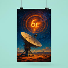 The Wow signal over radio telescope desert poster 6