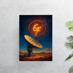 The Wow signal over radio telescope desert poster 7