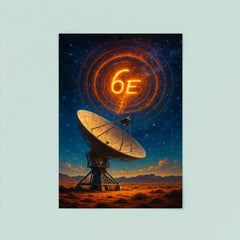The Wow signal over radio telescope desert poster 8