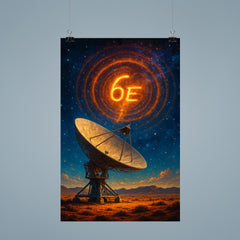 The Wow signal over radio telescope desert poster 9