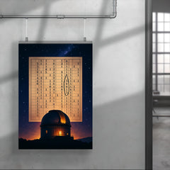 The Wow signal radio printout over glowing observatory poster 4