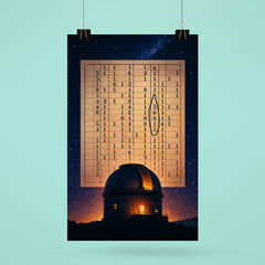 The Wow signal radio printout over glowing observatory poster 6