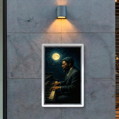 Thelonious Monk alone at midnight piano poster 2