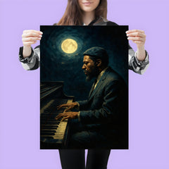 Thelonious Monk alone at midnight piano poster 3