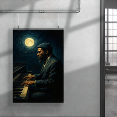 Thelonious Monk alone at midnight piano poster 4