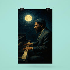 Thelonious Monk alone at midnight piano poster 6
