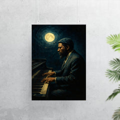 Thelonious Monk alone at midnight piano poster 7
