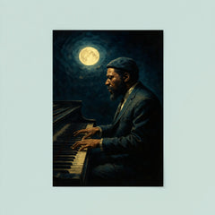 Thelonious Monk alone at midnight piano poster 8