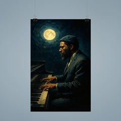 Thelonious Monk alone at midnight piano poster 9