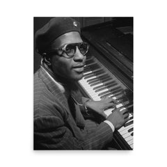 Thelonious Monk poster on a plain backdrop in size 18"x24".