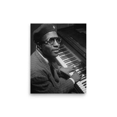 Thelonious Monk poster on a plain backdrop in size 8"x10".