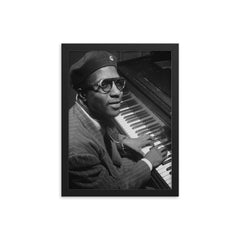 Thelonius Monk framed print on a plain backdrop in size 12"x16".