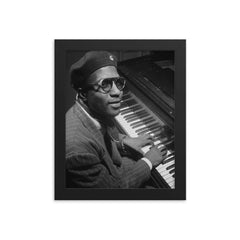 Thelonius Monk framed print on a plain backdrop in size 8"x10".