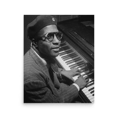 Thelonius Monk poster on a plain backdrop in size 16"x20".