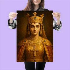 Theophanu in Ottonian imperial gold and pearls poster 3