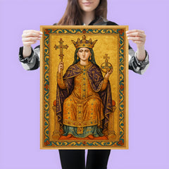 Theophanu Skleraina crowned in Ottonian manuscript splendor poster 3
