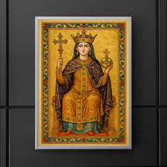 Theophanu Skleraina crowned in Ottonian manuscript splendor poster 5