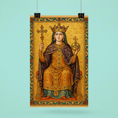 Theophanu Skleraina crowned in Ottonian manuscript splendor poster 6