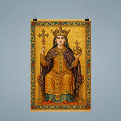 Theophanu Skleraina crowned in Ottonian manuscript splendor poster 9