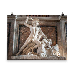 Theseus Fighting the Centaur by Antonio Canova, 1804–1819 poster on a plain backdrop in size 8"x10".