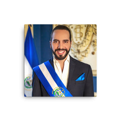 Nayib Bukele Poster Print - Official Portrait - Canvas Wall Art