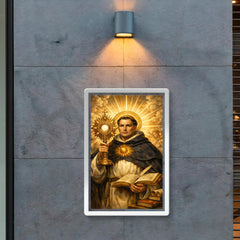 Thomas Aquinas radiant with sunburst monstrance poster 2