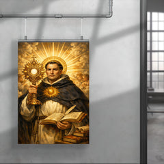 Thomas Aquinas radiant with sunburst monstrance poster 4