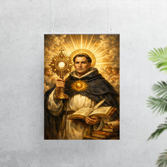 Thomas Aquinas radiant with sunburst monstrance poster 7