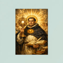 Thomas Aquinas radiant with sunburst monstrance poster 8