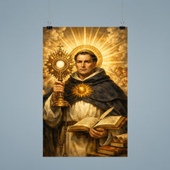 Thomas Aquinas radiant with sunburst monstrance poster 9