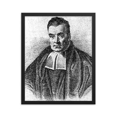 Thomas Bayes framed print on a plain backdrop in size 16"x20".