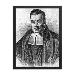 Thomas Bayes framed print on a plain backdrop in size 18"x24".