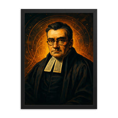 Thomas Bayes framed print on a plain backdrop in size 18"x24".
