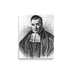 Thomas Bayes poster on a plain backdrop in size 8"x10".