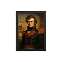 Thomas Cochrane framed print on a plain backdrop in size 12"x16".