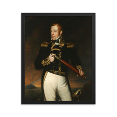 Thomas Cochrane framed print on a plain backdrop in size 16"x20".