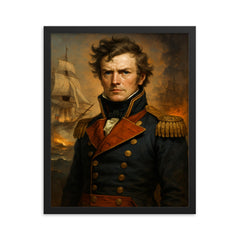Thomas Cochrane framed print on a plain backdrop in size 16"x20".