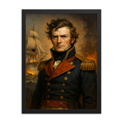Thomas Cochrane framed print on a plain backdrop in size 18"x24".