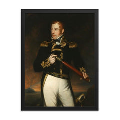 Thomas Cochrane framed print on a plain backdrop in size 18"x24".