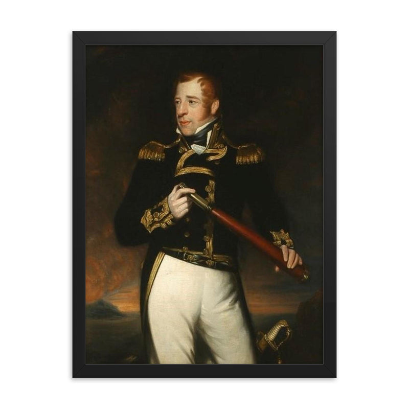 Thomas Cochrane framed print on a plain backdrop in size 18