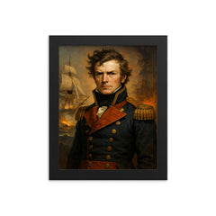 Thomas Cochrane framed print on a plain backdrop in size 8"x10".
