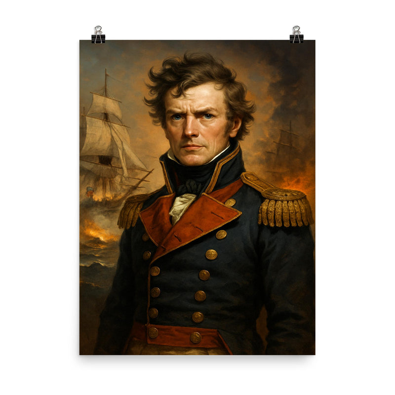 Thomas Cochrane poster on a plain backdrop in size 8