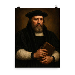 Thomas Cranmer poster on a plain backdrop in size 8"x10".