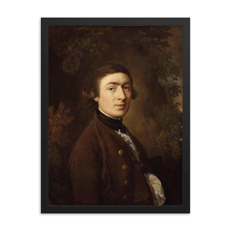 Thomas Gainsborough by Thomas Gainsborough framed print on a plain backdrop in size 18