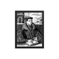 Thomas Muntzer framed print on a plain backdrop in size 12"x16".