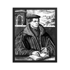 Thomas Muntzer framed print on a plain backdrop in size 16"x20".