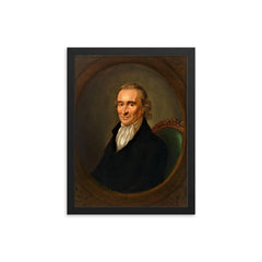 Thomas Paine framed print on a plain backdrop in size 12"x16".