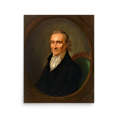 Thomas Paine poster on a plain backdrop in size 16"x20".